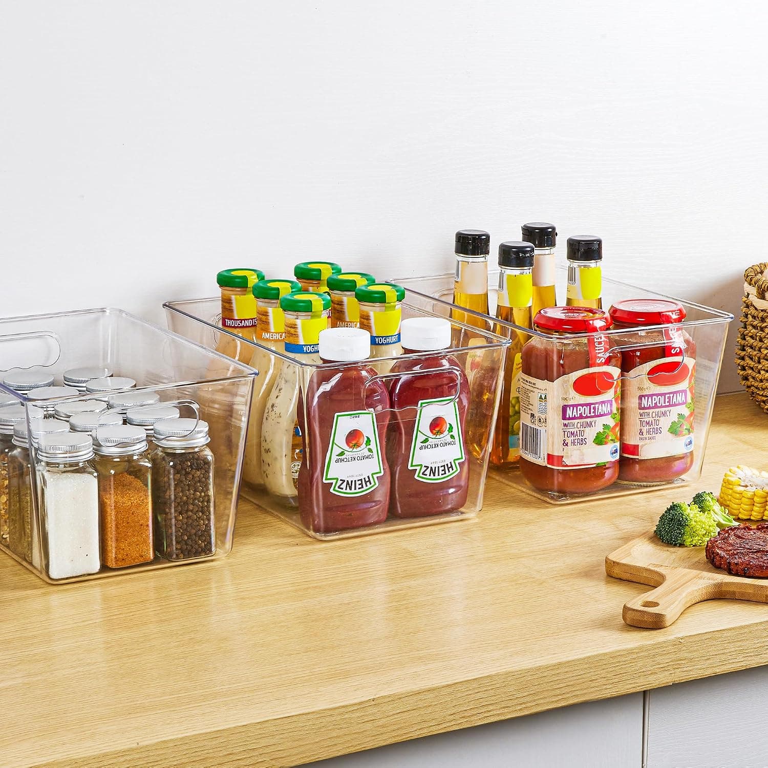 Clear Pantry Bin Set